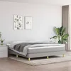 Image de Cadre De Lit À Lattes Gris Clair 160x200 Cm Tissu Vidaxl