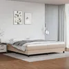 Image de vidaXL Cadre de lit à lattes Lit Rembourré Lit Double Lit Adulte de Chambre à Coucher Intérieur Moderne Cappuccino 3120723