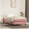 Image de Clicnbuy - lits & cadres de lit - sommier à ressorts de lit rose 90x200 cm velours
