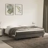 Image de vidaXL Cadre de lit à lattes gris foncé 160x200 cm velours 3120779
