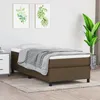 Image de Cadre De Lit À Lattes Marron Foncé 100x200 Cm Tissu Vidaxl