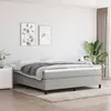 Image de vidaXL Cadre de lit à lattes gris clair 160x200 cm tissu 3120870