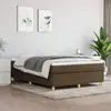 Image de Cadre De Lit À Lattes Marron Foncé 140x190 Cm Tissu Vidaxl