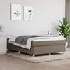 Image de Cadre De Lit À Lattes Taupe 140x190 Cm Tissu Vidaxl