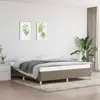 Image de Cadre De Lit À Lattes Taupe 160x200 Cm Tissu Vidaxl