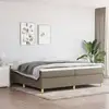 Image de Cadre De Lit À Lattes Taupe 200x200 Cm Tissu Vidaxl