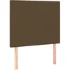 Image de Tête De Lit Marron Foncé 80x5x118/128 Cm Tissu Vidaxl