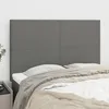 Image de Tête De Lit Gris Foncé 144 X 5 X 118/128 Cm Tissu Vidaxl