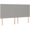 Image de Tête De Lit Gris Clair 160 X 5 X 118/128 Cm Tissu Vidaxl