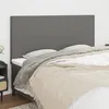 Image de Tête De Lit Gris Foncé 160x5x118/128 Cm Tissu Vidaxl