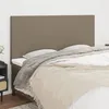 Image de Tête De Lit Taupe 200x5x118/128 Cm Tissu Vidaxl