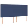 Image de Tête De Lit Bleu 200x5x118/128 Cm Tissu Vidaxl