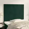 Image de Tête De Lit Vert Foncé 100x5x118/128 Cm Velours Vidaxl