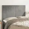 Image de Tête De Lit Gris Clair 144 X 5 X 118/128 Cm Velours Vidaxl