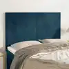 Image de Tête De Lit Bleu Foncé 144 X 5 X 118/128 Cm Velours Vidaxl