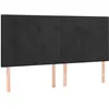 Image de Tête De Lit Noir 160x5x118/128 Cm Velours Vidaxl