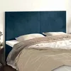 Image de vidaXL Tête de lit Bleu foncé 160 x 5 x 118/128 cm Velours 3116110