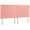Image de Tête De Lit Rose 160x5x118/128 Cm Velours Vidaxl
