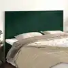Image de Tête De Lit Vert Foncé 200x5x118/128 Cm Velours Vidaxl
