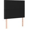 Image de Tête De Lit Noir 80x5x118/128 Cm Tissu Vidaxl