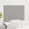 Image de Tête De Lit Gris Clair 90x5x118/128 Cm Tissu Vidaxl