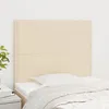 Image de vidaXL Tête de Lit Meubles de Chambre à Coucher Accessoires de Lit Simple Têtes de Cadre de Lit Intérieur Crème 90x5x118/128 3116179