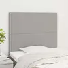 Image de Tête De Lit Gris Clair 100x5x118/128 Cm Tissu Vidaxl