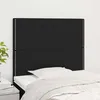 Image de Tête De Lit Noir 100x5x118/128 Cm Tissu Vidaxl