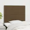 Image de Tête De Lit Marron Foncé 100x5x118/128 Cm Tissu Vidaxl