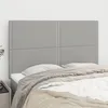 Image de Tête De Lit Gris Clair 144 X 5 X 118/128 Cm Tissu Vidaxl