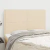 Image de Tête De Lit Crème 144x5x118/128 Cm Tissu Vidaxl