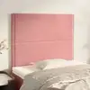 Image de Tête De Lit Rose 100x5x118/128 Cm Velours Vidaxl
