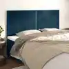 Image de Tête De Lit Bleu Foncé 160 X 5 X 118/128 Cm Velours Vidaxl