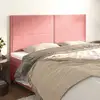 Image de Tête De Lit Rose 160x5x118/128 Cm Velours Vidaxl