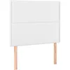 Image de Tête De Lit Blanche 100 X 5 X 118/128 Cm Similicuir Vidaxl