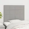 Image de vidaXL Tête de Lit Meubles de Chambre à Coucher Accessoires de Lit Simple Têtes de Cadre de Lit Intérieur Gris Clair 3116306