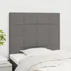 Image de Tête De Lit Gris Foncé 80x5x118/128 Cm Tissu Vidaxl