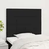 Image de Tête De Lit Noir 80x5x118/128 Cm Tissu Vidaxl