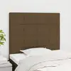 Image de Tête De Lit Marron Foncé 80x5x118/128 Cm Tissu Vidaxl