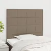 Image de Tête De Lit Taupe 80x5x118/128 Cm Tissu Vidaxl