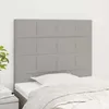 Image de Tête De Lit Gris Clair 90x5x118/128 Cm Tissu Vidaxl