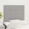 Image de Tête De Lit Gris Clair 100x5x118/128 Cm Tissu Vidaxl