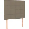 Image de Tête De Lit Taupe 100x5x118/128 Cm Tissu Vidaxl