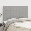 Image de Tête De Lit Gris Clair 144 X 5 X 118/128 Cm Tissu Vidaxl