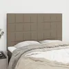 Image de Tête De Lit Taupe 144x5x118/128 Cm Tissu Vidaxl