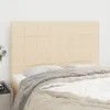 Image de Tête De Lit Crème 144x5x118/128 Cm Tissu Vidaxl