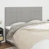 Image de Tête De Lit Gris Clair 180 X 5 X 118/128 Cm Tissu Vidaxl