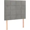 Image de Tête De Lit Gris Clair 90x5x118/128 Cm Velours Vidaxl