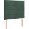 Image de Tête De Lit Vert Foncé 100x5x118/128 Cm Velours Vidaxl