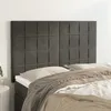 Image de Tête De Lit Gris Foncé 144 X 5 X 118/128 Cm Velours Vidaxl